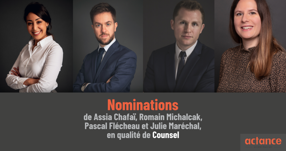 Nomination de 4 nouveaux Counsels